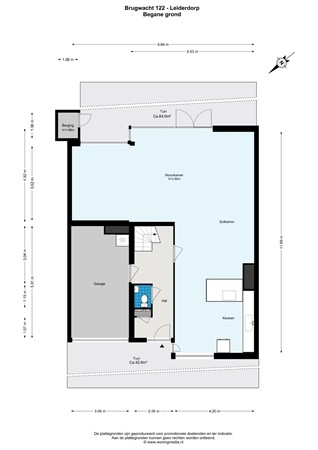Floorplan - Brugwacht 122, 2353 DP Leiderdorp